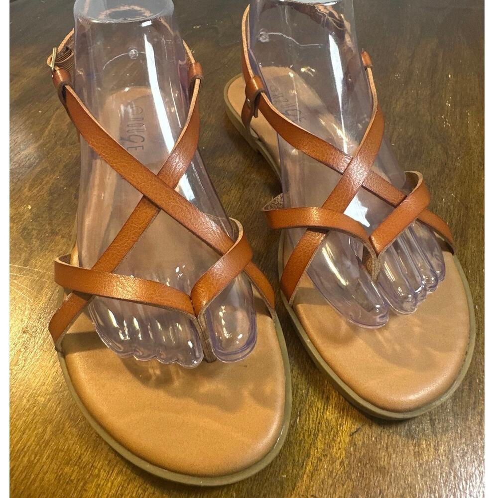 Rouge Helium brown leather stap sadals womens size 8.5